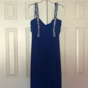 Royal Blue Rhinestone Gown